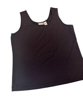 Chico's Black Wide Straps Business Casual Traveler Tank Size Medium
